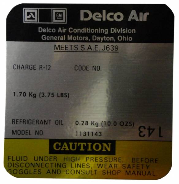 Rubber The Right Way - Delco AC Compressor Decal