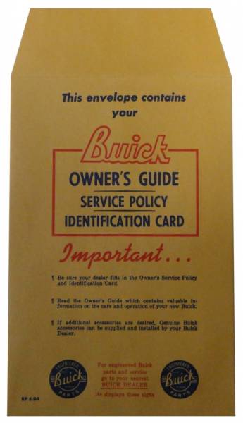 Rubber The Right Way - New Vehicle Owners Manual Envelope