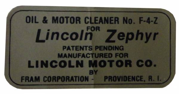 Rubber The Right Way - Zephyr Oil Filter Decal