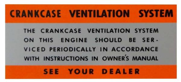 Rubber The Right Way - Crankcase Vent Air Cleaner Decal