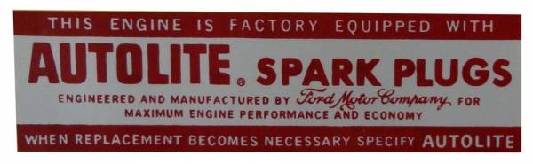 Rubber The Right Way - Autolite Spark Plug Air Cleaner Decal