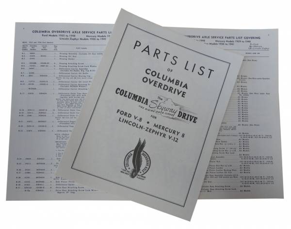 Rubber The Right Way - Columbia Axle Parts List