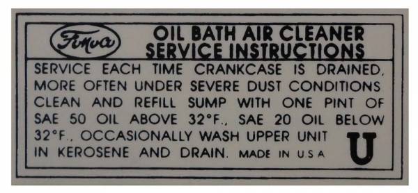 Rubber The Right Way - Air Cleaner Service Decal