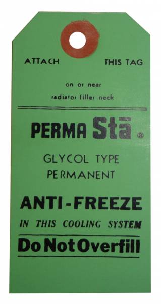 Rubber The Right Way - Antifreeze Tag