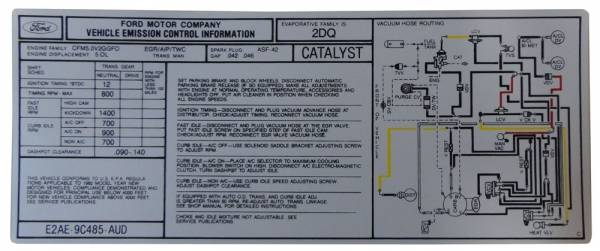 Rubber The Right Way - 302 Automatic Transmission Emission Decal