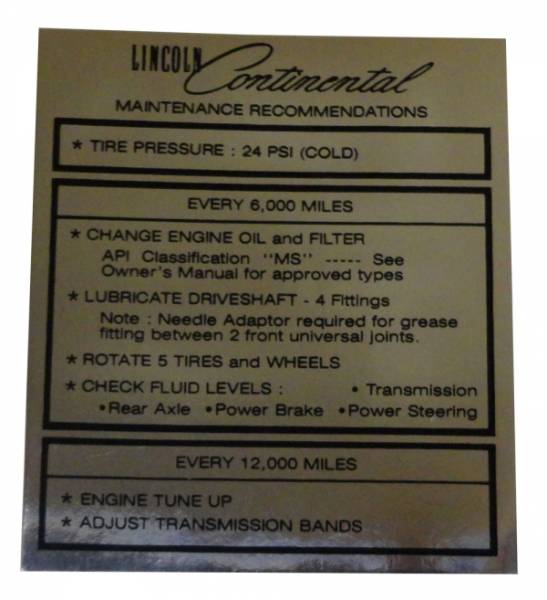 Rubber The Right Way - Tire Maintenance Decal - In Glove Box