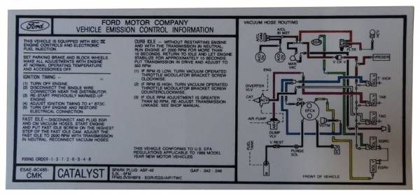 Rubber The Right Way - 5.0 Automatic Transmission Emission Decal