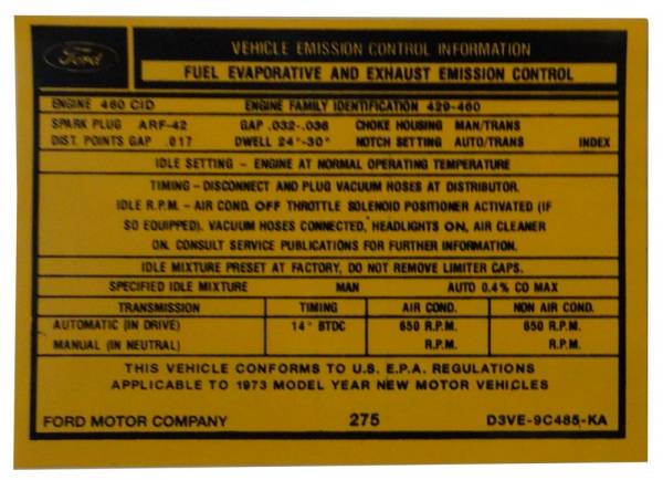 Rubber The Right Way - 460 Emission Decal