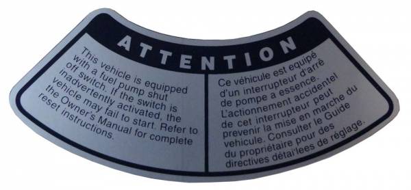 Rubber The Right Way - Mark VI 5.0 EFI Air Cleaner Service Instructions Decal