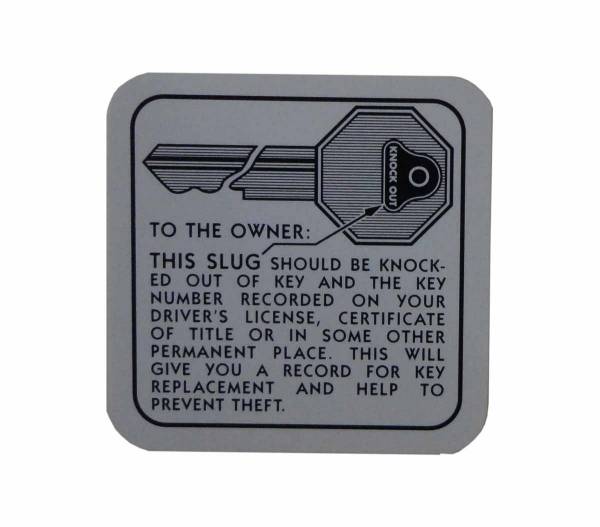 Rubber The Right Way - Ignition Key Instructions Decal / Tag
