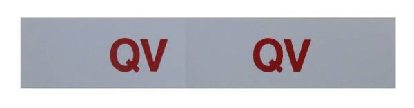 Rubber The Right Way - "QV" Engine Code Decal