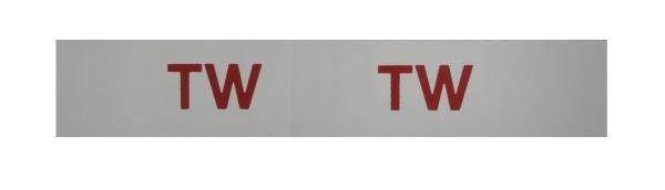 Rubber The Right Way - "TW" Engine Code Decal