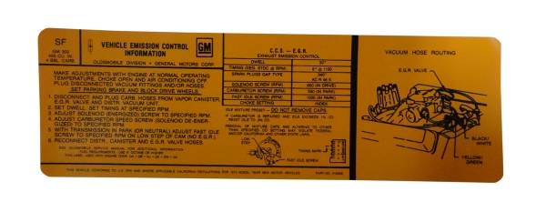 Rubber The Right Way - Emission Decal - 455-4V High Output