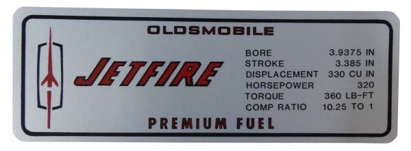 Rubber The Right Way - Jetfire Valve Cover Decal - Cutlass