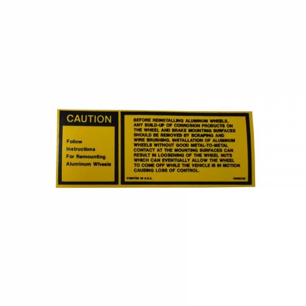 Rubber The Right Way - Aluminum Wheel Instructions Decal