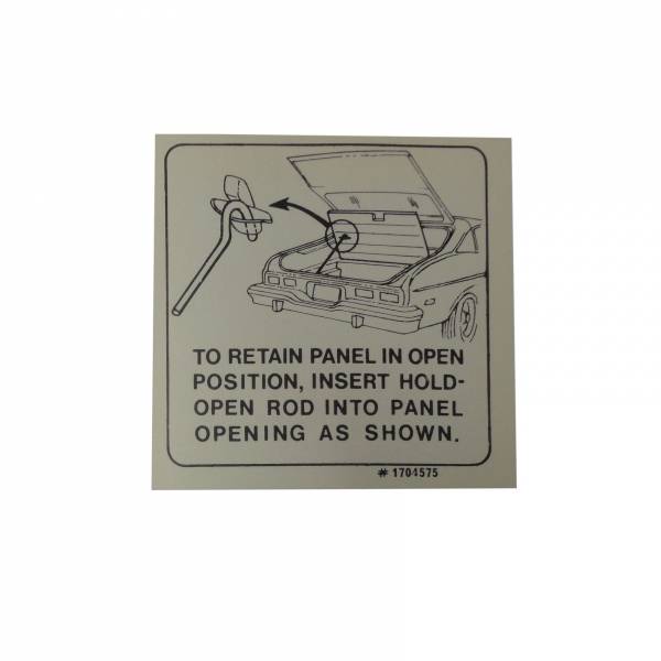 Rubber The Right Way - Hatchback Lid Warning Decal