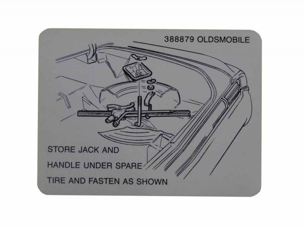 Rubber The Right Way - Spare Tire & Jack Stowage Decal