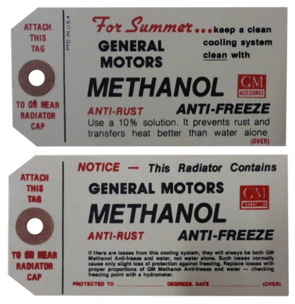 Rubber The Right Way - Methanol Antifreeze Tag