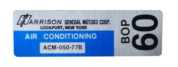 Rubber The Right Way - Harrison AC Evaporator Box Decal