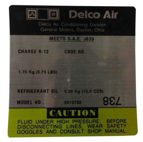 Rubber The Right Way - Delco AC Compressor Decal