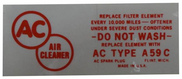 Rubber The Right Way - Air Cleaner Service Instructions Decal - Red