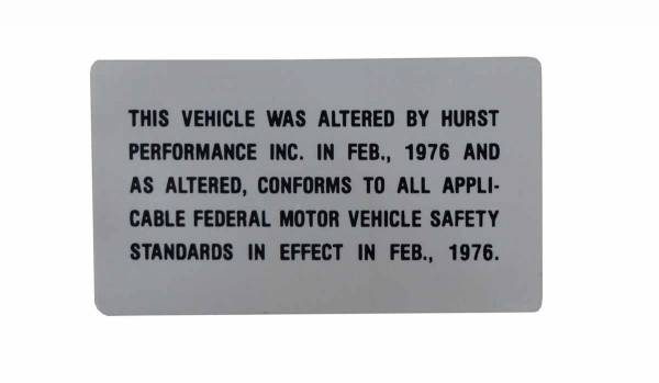 Rubber The Right Way - "Hurst Modification" Decal