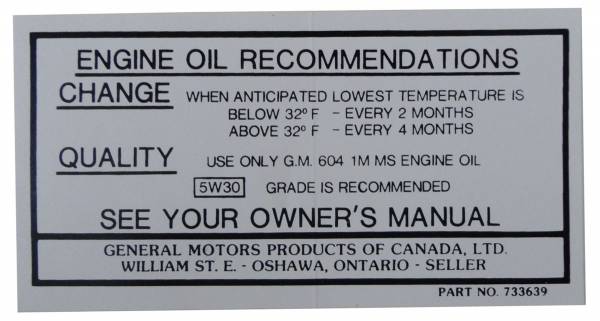 Rubber The Right Way - "Canada" Oil Change Decal