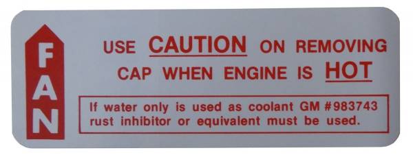 Rubber The Right Way - Cooling System Caution Decal
