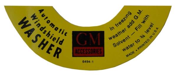 Rubber The Right Way - Automatic Windshield Washer Lid Decal