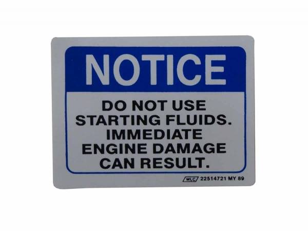 Rubber The Right Way - Diesel Starting Instructions Decal