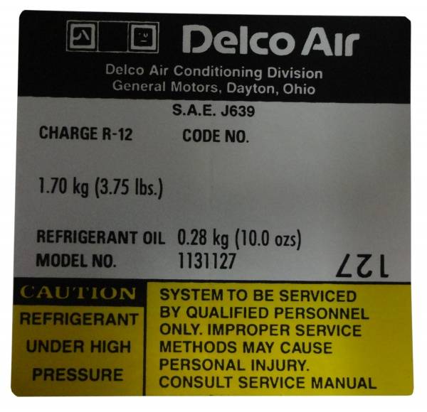 Rubber The Right Way - Delco AC Compressor Decal