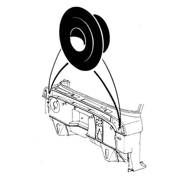 Rubber The Right Way - Front Fender Plug - At Rear Top