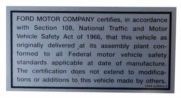 Lincoln Safety Act Decal