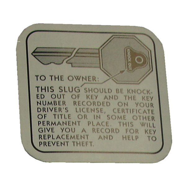 Rubber The Right Way - Glove Box Door Key Decal