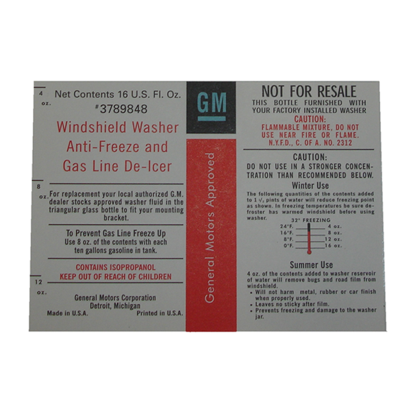 Rubber The Right Way - Windshield Washer Bottle Decal