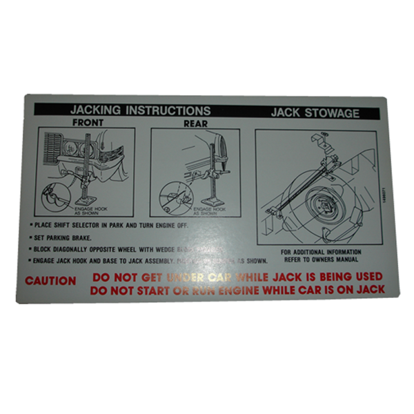 Rubber The Right Way - Jack Instructions Decal - In Trunk