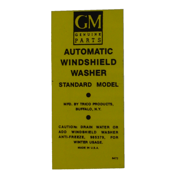 Rubber The Right Way - Windshield Washer Bottle Bracket Decal