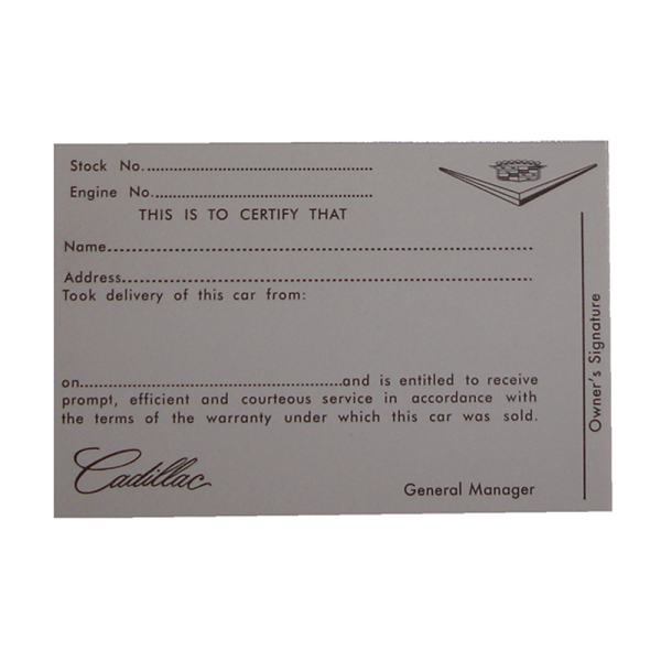 Rubber The Right Way - Owners ID Card