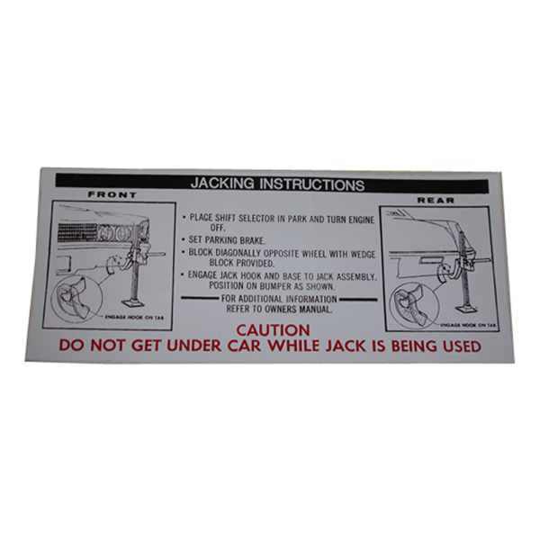 Rubber The Right Way - Jack Instructions Decal - In Trunk