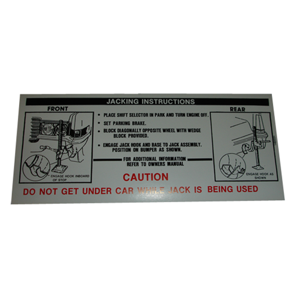 Rubber The Right Way - Jack Instructions Decal - In Trunk