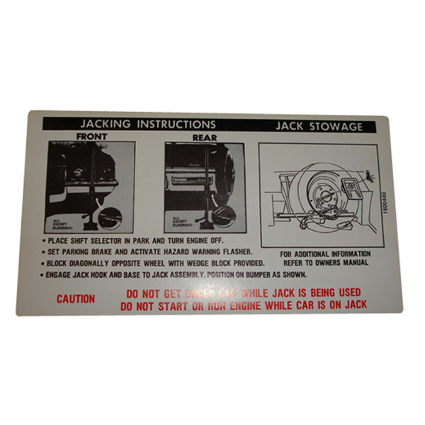 Rubber The Right Way - Jack Instructions Decal - In Trunk