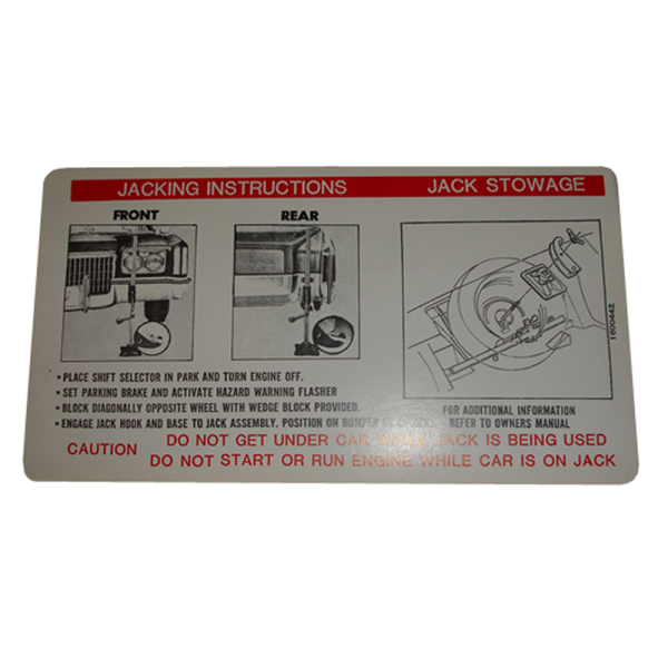 Rubber The Right Way - Jack Instructions Decal - In Trunk