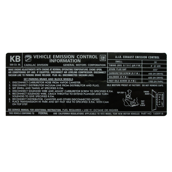 Rubber The Right Way - 500 C.I. Emissions Decal