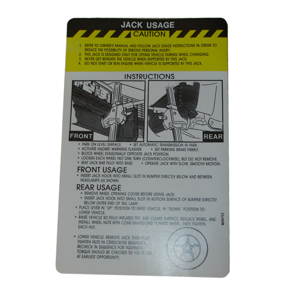 Rubber The Right Way - Jack Instructions Decal - In Trunk