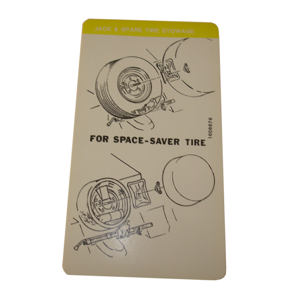 Rubber The Right Way - Tire & Jack Stowage Decal - In Trunk