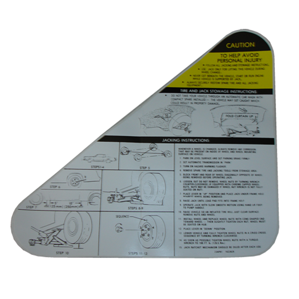 Rubber The Right Way - Jack Instructions Decal - In Trunk