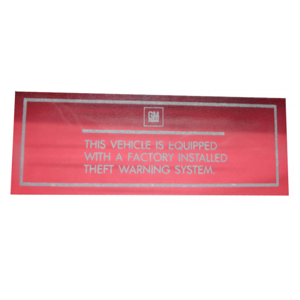 Rubber The Right Way - Theft Warning Window Decal