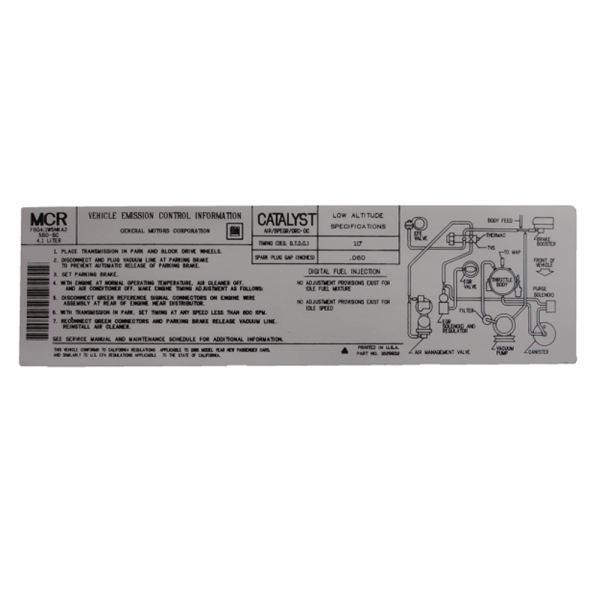 Rubber The Right Way - 4.1 Litre Emissions Decal - California Cars