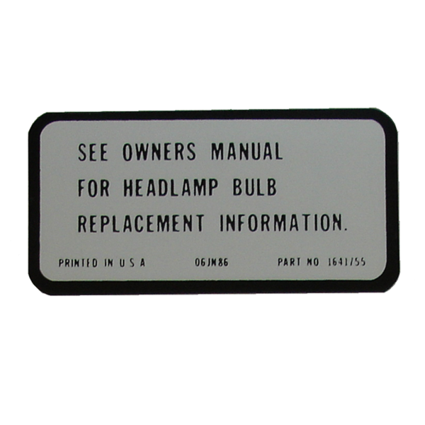 Rubber The Right Way - Headlight Bulb Replacement Decal