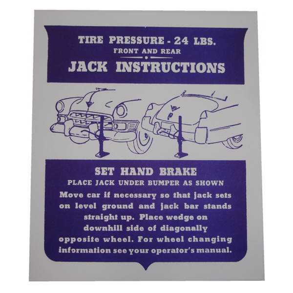 Rubber The Right Way - Jack Instructions Decal - In Trunk